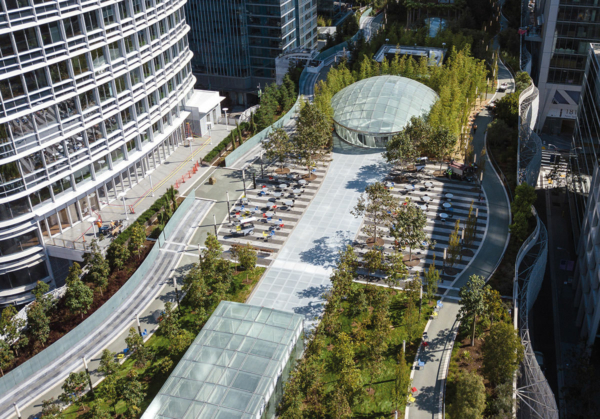 Salesforce Transit Center San Francisco mit begehbarer Brandschutzverglasung der Superlative
